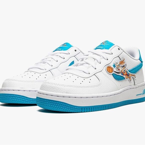 Nike Air Force 1 Space Jam Grade School EUC - Picture 1 of 8